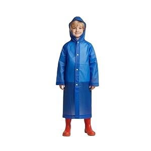 atun all things uber nice kids waterproof hooded long raincoat for boys  single layer rain protection with front button closure  lightweight bright color school rainwear for 614 years
