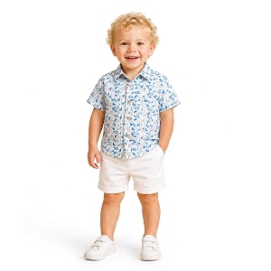 atun all things uber nice boys 100 cotton printed shirt  half sleeve smart casual shirt for kids  soft breathable button placket top