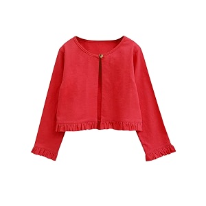 atun all things uber nice girls solid cotton cardigan  round neck standard length jacket