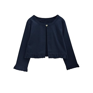 atun all things uber nice girls solid cotton cardigan  round neck standard length jacket