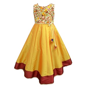 atun all things uber nice girls maxi embroidered sleeveless anarkali gown dress  traditional ethnic wear gown for festival and special occasions