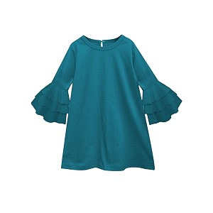 atun all things uber nice girls cotton a-line knee length long sleeve casual dress