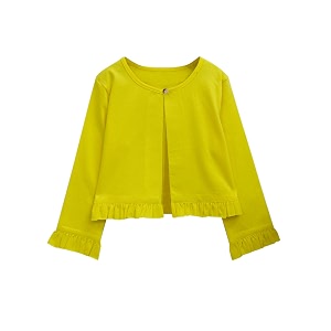 atun all things uber nice girls solid cotton cardigan  round neck standard length jacket