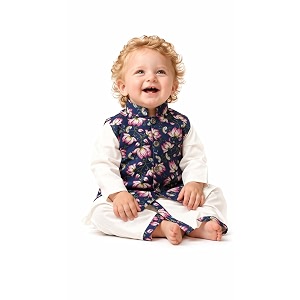 atun all things uber nice baby boys pure cotton ethnic kurta pyjama set with printed nehru jacket  traditional indian festive clothing set for infants  elegant wedding celebration outfit