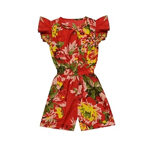atun all things uber nice girls floral printed cotton above the knee jumpsuit