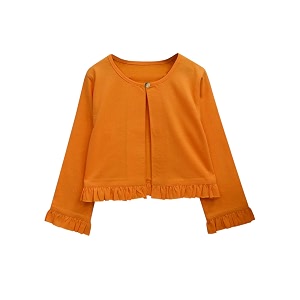 atun all things uber nice girls solid cotton cardigan  round neck standard length jacket