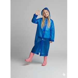 atun all things uber nice kids waterproof hooded long raincoat for girls  single layer rain protection with front button closure  lightweight bright color school rainwear for 614 years