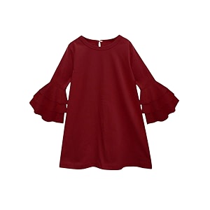 atun all things uber nice girls cotton a-line knee length long sleeve casual dress