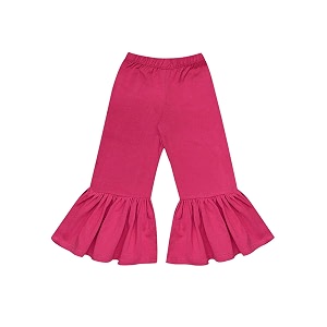 atun all things uber nice girls high rise regular elasticated waistband casual ruffle pants fuchsia