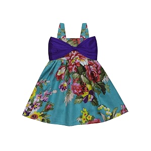 atun all things uber nice girls cotton shoulder strap empire mini party dress with bow
