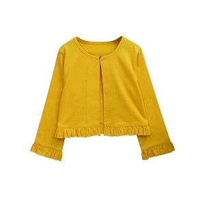 atun all things uber nice girls solid cotton cardigan  round neck standard length jacket