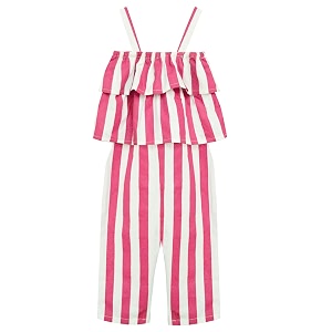 atun all things uber nice girls long length striped cotton jumpsuit  one piece dress