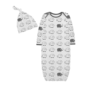 atun all things uber nice kid39s cotton checkered full length gown with knot hat set