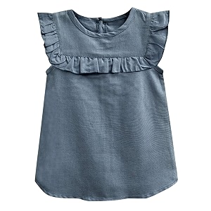 atun all things uber nice girls solid regular top blue