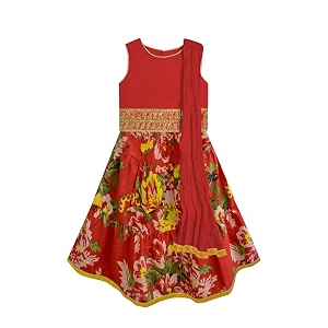 atun all things uber nice girl39s polyester readymade printed lehenga choli set  ethnic wear clothing set for festival occasions