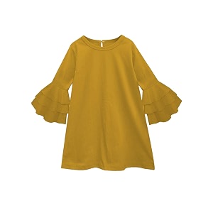 atun all things uber nice girls cotton a-line knee length long sleeve casual dress