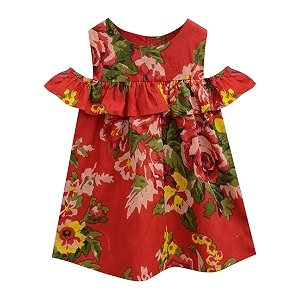 atun all things uber nice girls cotton empire waist knee length sleeveless casual dress