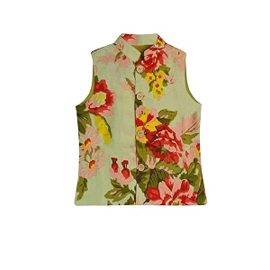 atun all things uber nice boys cotton floral printed collar neck sleeveless nehru jacket for festival ethnic wear
