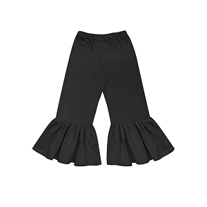 atun all things uber nice girls high rise regular elasticated waistband casual ruffle pants black