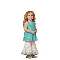 A.T.U.N. (ALL THINGS UBER NICE) Girls 100% Cotton Kurti &amp; Sharara Set | Stylish Printed Outfit for Kids | Soft Breathable Fabric Comfortable Indian Clothing Set | Co-ords Set for Girls