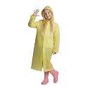 A.T.U.N. (ALL THINGS UBER NICE) Kids Waterproof Hooded Long Raincoat for Girls | Single Layer Rain Protection with Front Button Closure | Lightweight Bright Color School Rainwear for 6–14 Years