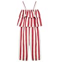A.T.U.N. (All Things UBER Nice) Girls Long Length Striped Cotton Jumpsuit | One Piece Dress