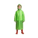 A.T.U.N. (ALL THINGS UBER NICE) Kids Waterproof Hooded Long Raincoat for Boys | Single Layer Rain Protection with Front Button Closure | Lightweight Bright Color School Rainwear for 6–14 Years