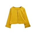 A.T.U.N. (ALL THINGS UBER NICE) Girls Solid Cotton Cardigan | Round Neck Standard Length Jacket