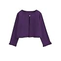 A.T.U.N. (ALL THINGS UBER NICE) Girls Solid Cotton Cardigan | Round Neck Standard Length Jacket