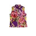 A.T.U.N. (ALL THINGS UBER NICE) Boys Cotton Floral Printed Collar Neck Sleeveless Nehru Jacket for Festival Ethnic Wear