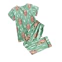 A.T.U.N. (ALL THINGS UBER NICE) Womens Handblock Printed Cotton Pajama Set | Short Sleeve Night Dress