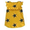 A.T.U.N. (ALL THINGS UBER NICE) Girls Star Printed Regular Top Mustard-Navy