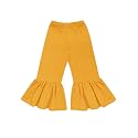 A.T.U.N. (ALL THINGS UBER NICE) Girls High Rise Regular Elasticated Waistband Casual Ruffle Pants Mustard