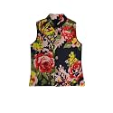 A.T.U.N. (ALL THINGS UBER NICE) Boys Cotton Floral Printed Collar Neck Sleeveless Nehru Jacket for Festival Ethnic Wear
