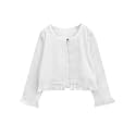 A.T.U.N. (ALL THINGS UBER NICE) Girls Solid Cotton Cardigan | Round Neck Standard Length Jacket