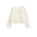 A.T.U.N. (ALL THINGS UBER NICE) Girls Solid Cotton Cardigan | Round Neck Standard Length Jacket