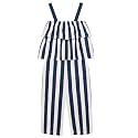 A.T.U.N. (All Things UBER Nice) Girls Long Length Striped Cotton Jumpsuit | One Piece Dress
