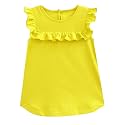 A.T.U.N. (ALL THINGS UBER NICE) Girl's Solid Regular Top (GTOP MDG_Yellow 6-12 Months)