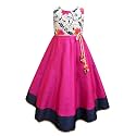 A.T.U.N. (All Things UBER Nice) Girls Maxi Embroidered Sleeveless Anarkali Gown Dress | Traditional Ethnic Wear Gown for Festival and Special Occasions