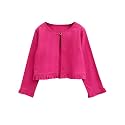 A.T.U.N. (ALL THINGS UBER NICE) Girls Solid Cotton Cardigan | Round Neck Standard Length Jacket