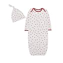 A.T.U.N. (ALL THINGS UBER NICE) Kid's Cotton Checkered Full Length Gown with Knot Hat Set