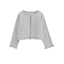 A.T.U.N. (ALL THINGS UBER NICE) Girls Solid Cotton Cardigan | Round Neck Standard Length Jacket