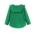 A.T.U.N. (ALL THINGS UBER NICE) Girls Solid Regular Full Sleeve T-Shirt Green