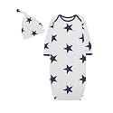 A.T.U.N. (ALL THINGS UBER NICE) Kid's Cotton Checkered Full Length Gown with Knot Hat Set