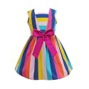 A.T.U.N. (ALL THINGS UBER NICE) Girl's Cotton Antalya Dress Knee-Length Casual (GDRS ANT_Multicolor_10-11 Years)