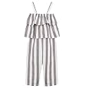 A.T.U.N. (All Things UBER Nice) Girls Long Length Striped Cotton Jumpsuit | One Piece Dress