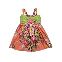 A.T.U.N. (ALL THINGS UBER NICE) Girls Cotton Shoulder Strap Empire Mini Party Dress with Bow