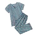 A.T.U.N. (ALL THINGS UBER NICE) Womens Handblock Printed Cotton Pajama Set | Short Sleeve Night Dress