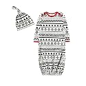 A.T.U.N. (ALL THINGS UBER NICE) Kid's Cotton Checkered Full Length Gown with Knot Hat Set