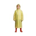 A.T.U.N. (ALL THINGS UBER NICE) Kids Waterproof Hooded Long Raincoat for Boys | Single Layer Rain Protection with Front Button Closure | Lightweight Bright Color School Rainwear for 6–14 Years